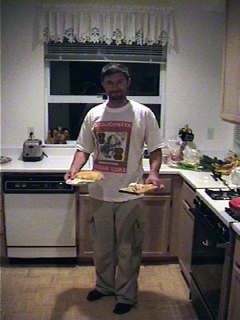 Young garlic i lepeshka